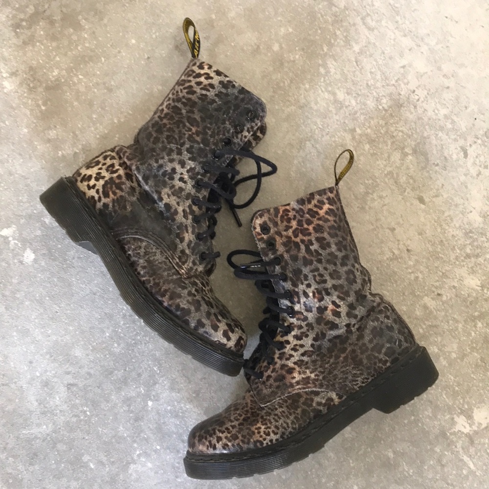 Dr. Martens leopard boots
